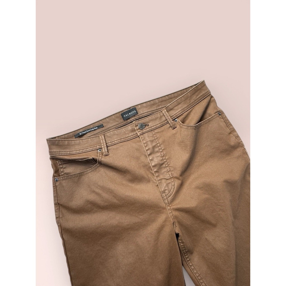 Talbots Demi Boot Crop Brown Flex Jeans Women's 12